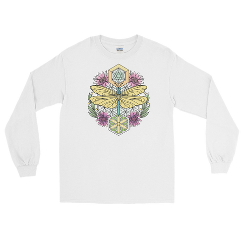 V5 Sacred Dragonfly Unisex Long Sleeve Shirt Featuring Original Artwork By Abby Muench