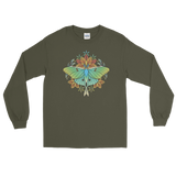 V1 Sacred Lunar Moth Long Sleeve Shirt  Featuring Original Artwork by Abby Muench