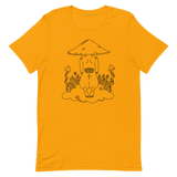 B&W Mushroom Dreamer Unisex T-Shirt Featuring original artwork by Kozmic Art