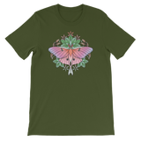 V4 Sacred Lunar Moth Unisex T-Shirt Featuring Original Artwork by Abby Muench