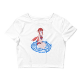 Fire Valora Crop Top (Hemmed Bottom) Featuring Original Artwork By Fae Plur
