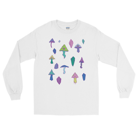 V1 Mushroom Unisex Long Sleeve Shirt Featuring Original Artwork by Intothavoid