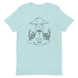 B&W Mushroom Dreamer Unisex T-Shirt Featuring original artwork by Kozmic Art