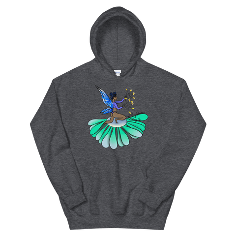 V2 Floral Fan Flow Fairy Unisex Hoodie Featuring Original Artwork By Shauna Nikles