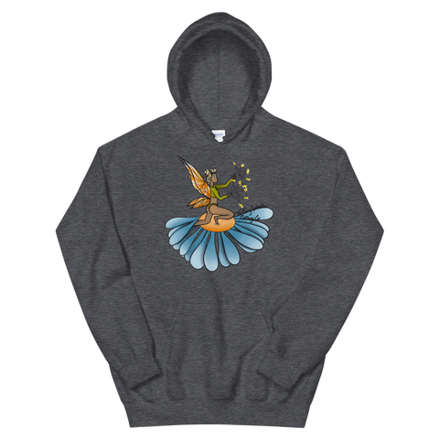 Floral Fan Flow Fairy Unisex Hoodie Featuring Original Artwork By Shauna Nikles