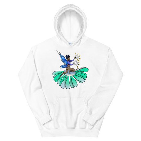 V2 Floral Fan Flow Fairy Unisex Hoodie Featuring Original Artwork By Shauna Nikles