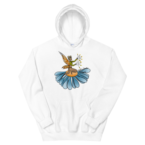 Floral Fan Flow Fairy Unisex Hoodie Featuring Original Artwork By Shauna Nikles