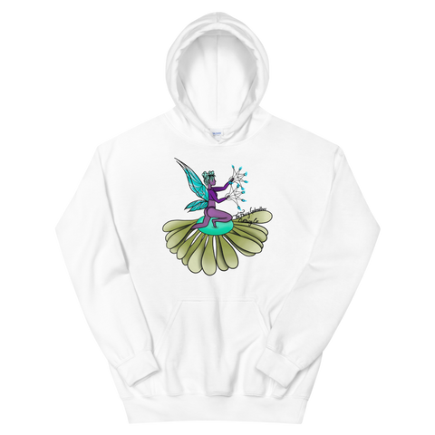 V4 Floral Fan Flow Fairy Unisex Hoodie Featuring Original Artwork By Shauna Nikles