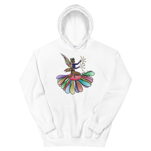 V5 Floral Fan Flow Fairy Unisex Hoodie Featuring Original Artwork By Shauna Nikles