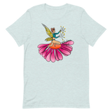 V6 Floral Fan Flow Fairy Unisex T-Shirt Featuring Original Artwork By Shauna Nikles