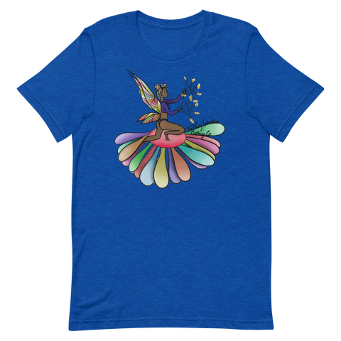 V5 Floral Fan Flow Fairy Unisex T-Shirt Featuring Original Artwork By Shauna Nikles