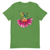 V6 Floral Fan Flow Fairy Unisex T-Shirt Featuring Original Artwork By Shauna Nikles