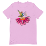 V6 Floral Fan Flow Fairy Unisex T-Shirt Featuring Original Artwork By Shauna Nikles