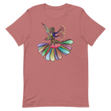 V5 Floral Fan Flow Fairy Unisex T-Shirt Featuring Original Artwork By Shauna Nikles
