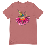 V6 Floral Fan Flow Fairy Unisex T-Shirt Featuring Original Artwork By Shauna Nikles
