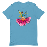 V6 Floral Fan Flow Fairy Unisex T-Shirt Featuring Original Artwork By Shauna Nikles