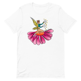 V6 Floral Fan Flow Fairy Unisex T-Shirt Featuring Original Artwork By Shauna Nikles