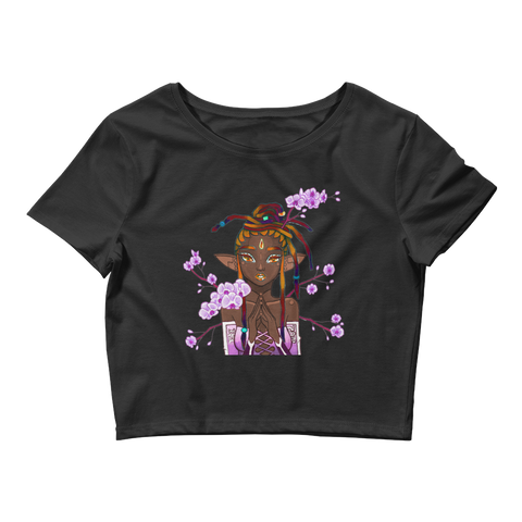 V5 Orchid Faerie Crop Top Featuring Original Artwork by Fae Plur
