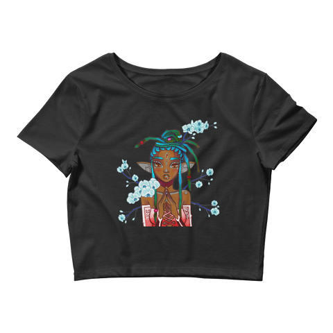 V6 Orchid Faerie Crop Top Featuring Original Artwork by Fae Plur Designs