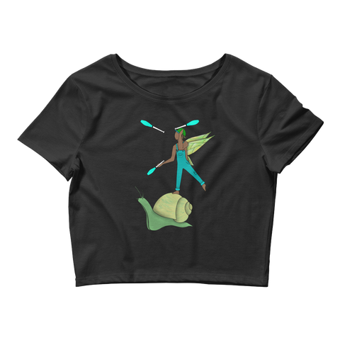 V4 Garden Sprite Flow Fairy Crop Top Featuring Original Artwork By Shauna Nikles