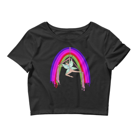 V4 Rainsilk Flow Fairy Crop Top Featuring Original Artwork By Shauna Nikles