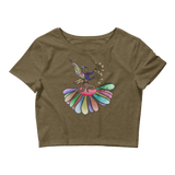 V5 Floral Fan Flow Fairy Crop Top Featuring Original Artwork By Shauna Nikles