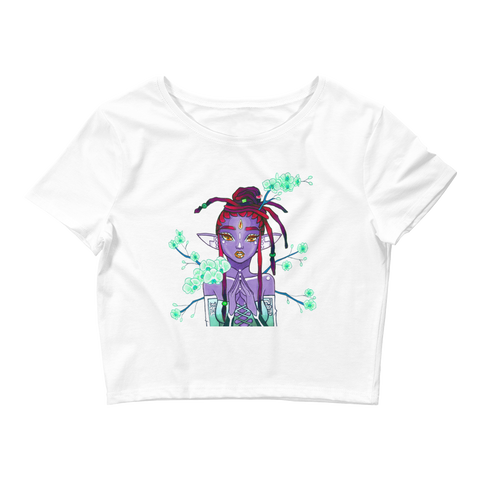 V3 Orchid Faerie Crop Top Featuring Original Artwork by Fae Plur Designs