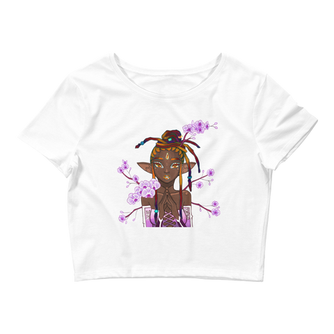 V5 Orchid Faerie Crop Top Featuring Original Artwork by Fae Plur