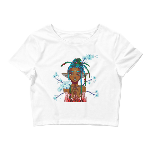 V6 Orchid Faerie Crop Top Featuring Original Artwork by Fae Plur Designs