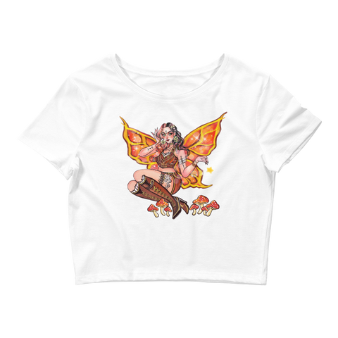 Steampunk Fae Crop Top Featuring Original Artwork By Chamandahy