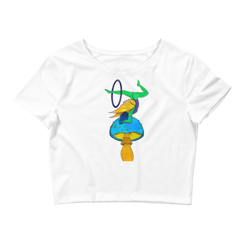 V6 Mushroom Goddess Flow Fairy Crop Top Featuring Original Artwork By Shauna Nikles