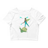 V4 Garden Sprite Flow Fairy Crop Top Featuring Original Artwork By Shauna Nikles