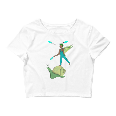 V4 Garden Sprite Flow Fairy Crop Top Featuring Original Artwork By Shauna Nikles